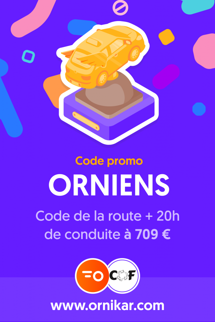 Code de la route + 20h de conduite à 709€ avec le code promo ORNIENS